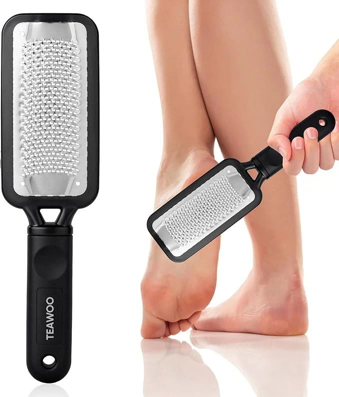 Premium TEAWOO Foot File Callus Remover Large Stainless Steel Foot Rasp Heavy Duty Breathable