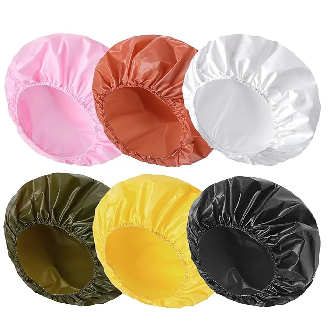 Organic 6 PCS Shower Caps for Women Double Side Waterproof Shower Cap Reusable Minimalist