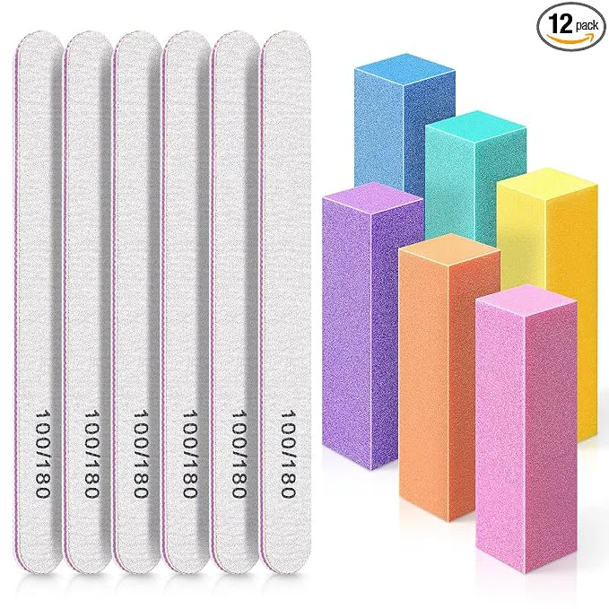 Trendy Nail Files and Buffer TsMADDTs Professional Manicure Tools Kit Rectangular Art Durable