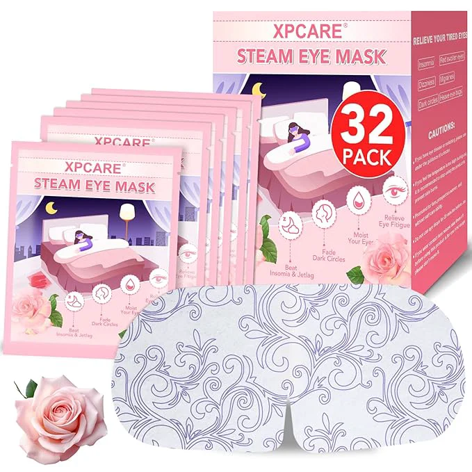 Advanced XPCARE 32 Pack Steam Eye Masks for Dry Eyes SPA Warm Sleep Eye Mask Functional