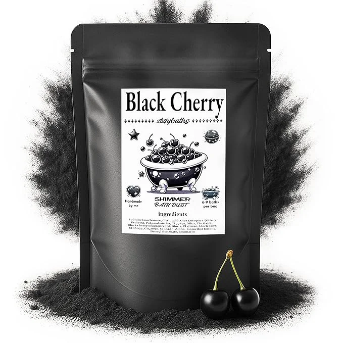 Healthy Black Cherry Shimmer Bath Bomb in A Bag Powerful