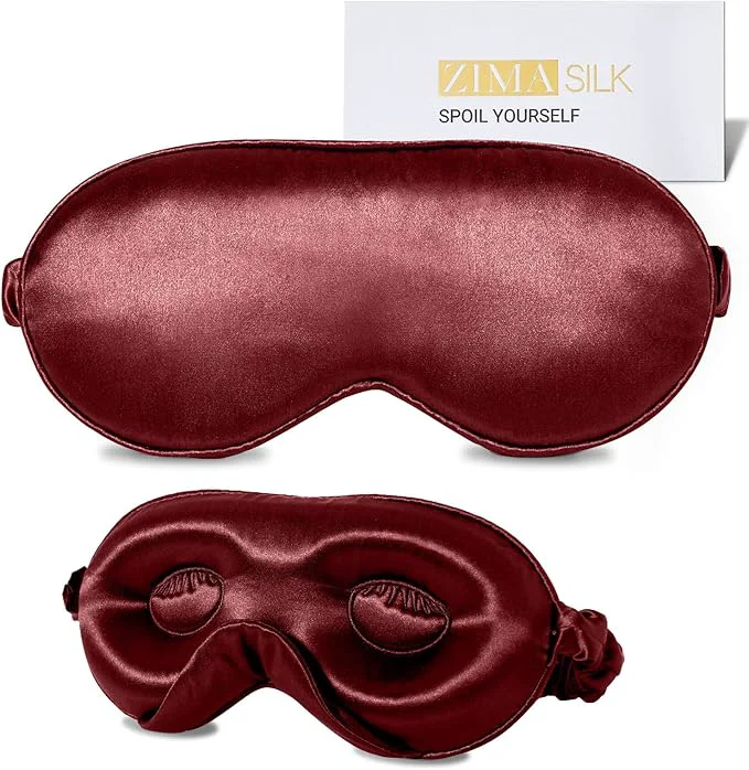 Exceptional ZIMASILK Adjustable 22 Momme Mulberry Silk Sleep Mask Upgraded 3D Clean