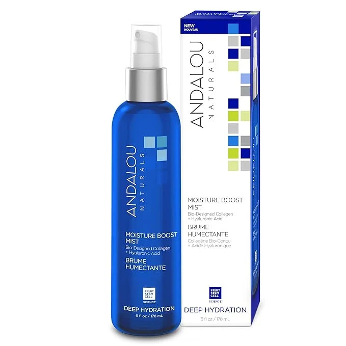 Breathable Andalou Naturals Face Mist Moisture Boost Facial Spray Fast