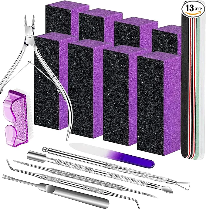 Enhanced FANDAMEI Nail Care Kit Nail Buffers and Files Nail Cuticle Tools Kit Reusable