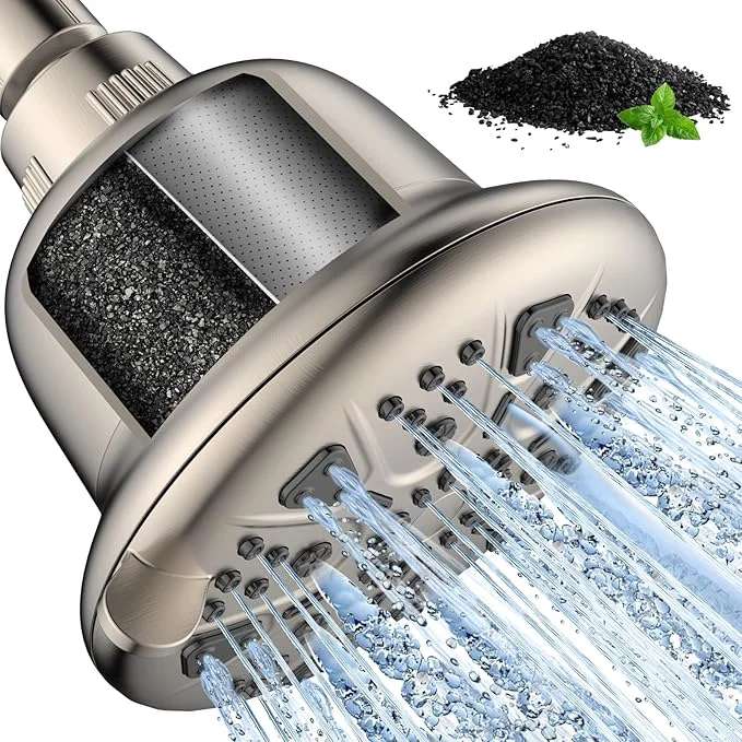 Practical Filtered Shower Head with Upgraded Activated Carbon Filter Fine