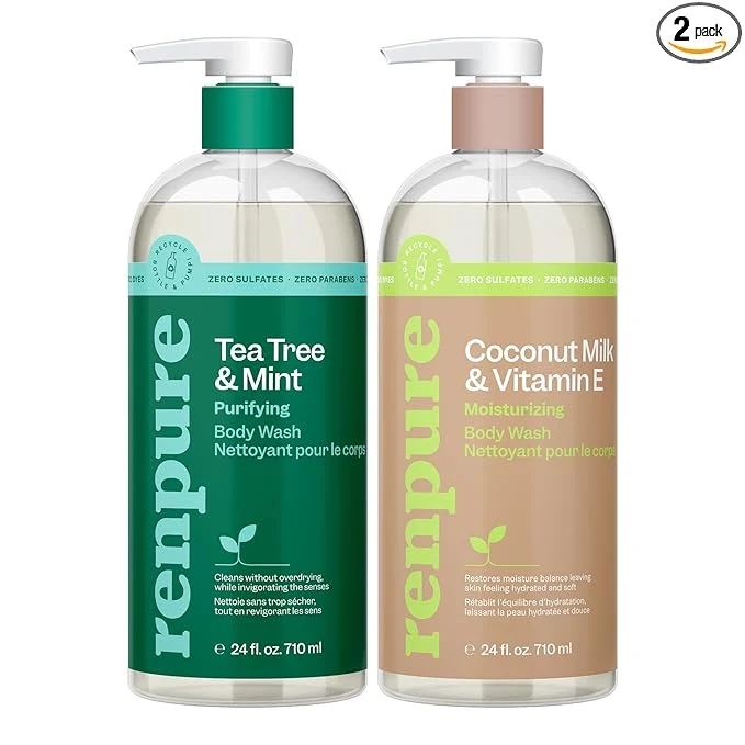 Efficient Renpure LLC Tea Tree Mint Oil Coconut Vitamin E Sulfate Moisturizing Minimalist
