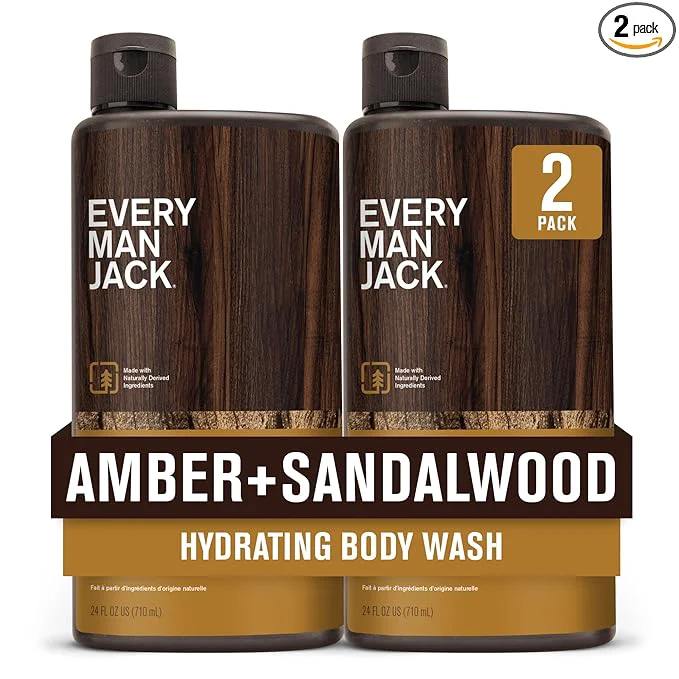 Consistent Every Man Jack Amber Sandalwood Hydrating Mens Body Wash Premium