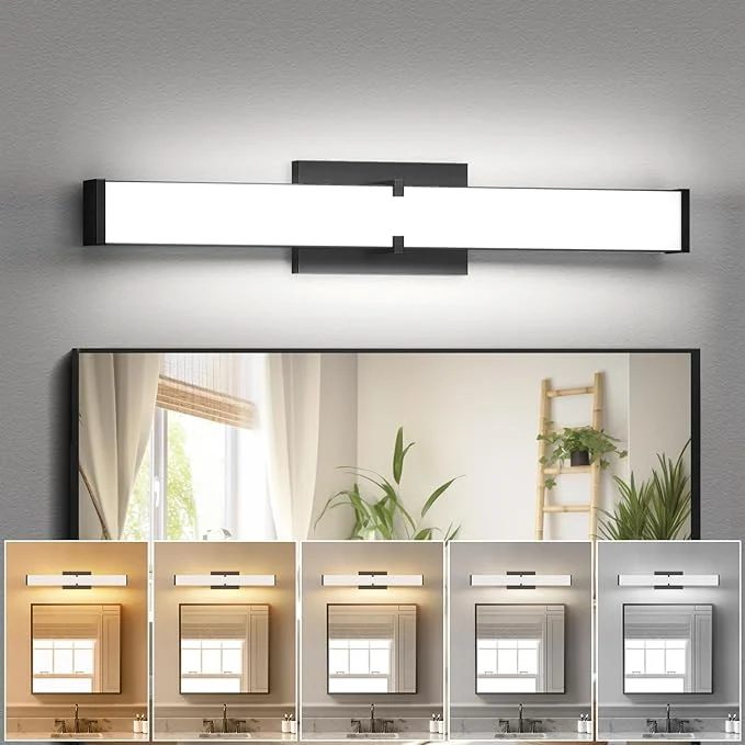 Fine Modern Bathroom Light Fixtures Over Mirror 32 Inch Dimmable Vanity Lights Premium Material