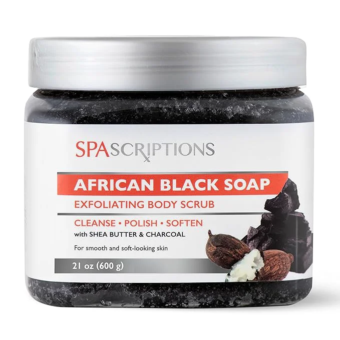 Quality SpaScriptions African Black Soap Sugar Scrub High-Grade