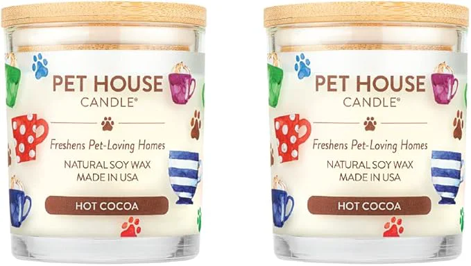 Next-Generation Pet House Pet Odor Candle Plant Based Hot Chocolate Candle Clean Burning Organic