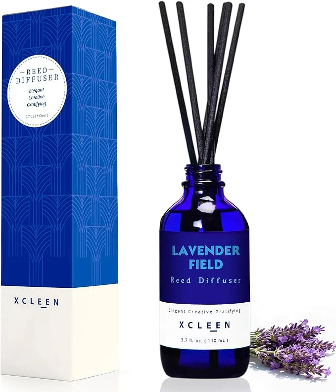 Reusable Xcleen Reed Diffuser Set Lavender Field Oil Diffuser Authentic