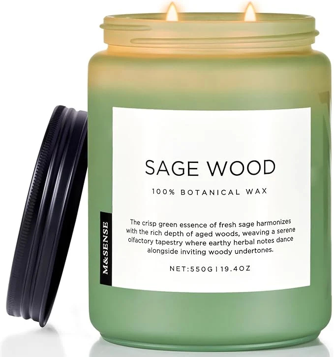 Responsible M SENSE Sage Wood Scented Candles High-Quality