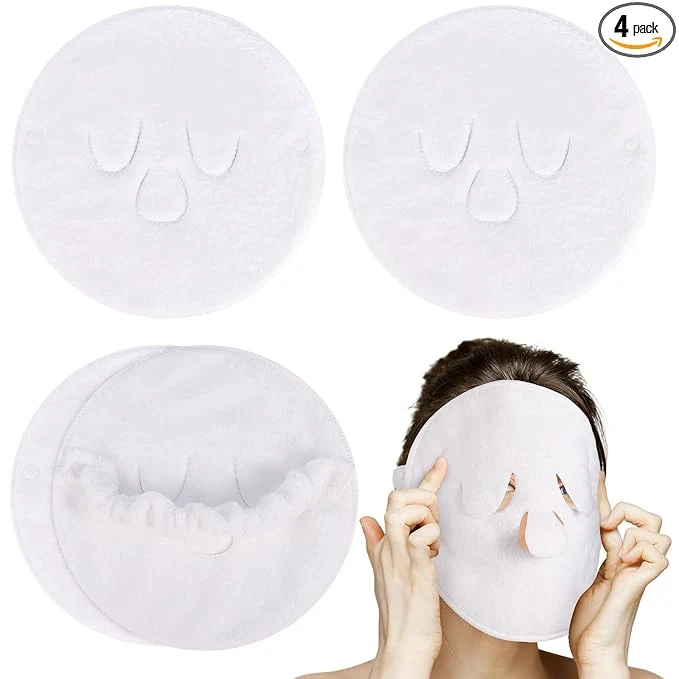 Eco-Friendly Face Steaming Towel 4 Pack Reusable Face Towel Cold Hot Compress Facial Advanced