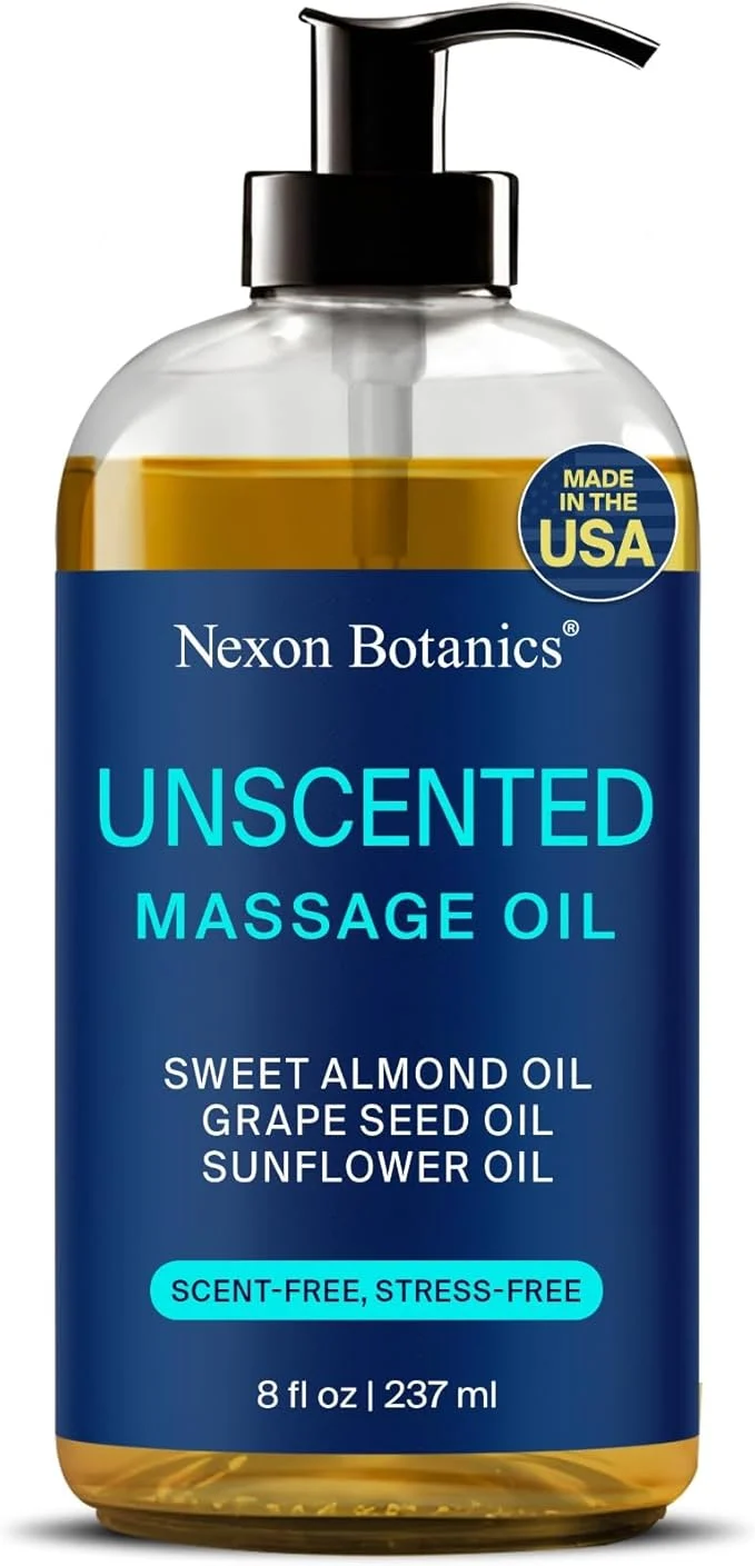 Stylish Unscented Massage Oil for Massage Therapy 8 fl oz Premium
