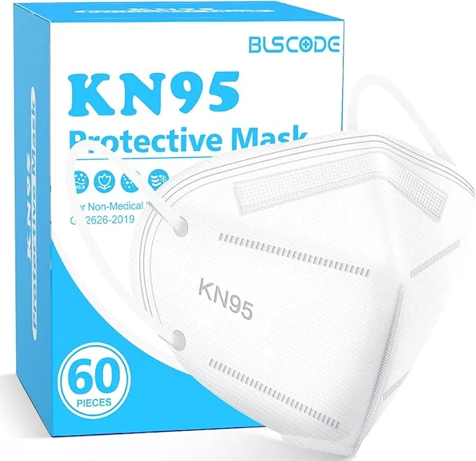 Relaxed BLScode KN95 Face Mask 60 Pack Individually Wrapped 5-Layer face Masks Consistent