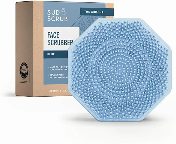 Authentic Sud Scrub® Antimicrobial Silicone Face Scrubber 1 Pack Gentle Face Exfoliator Durable
