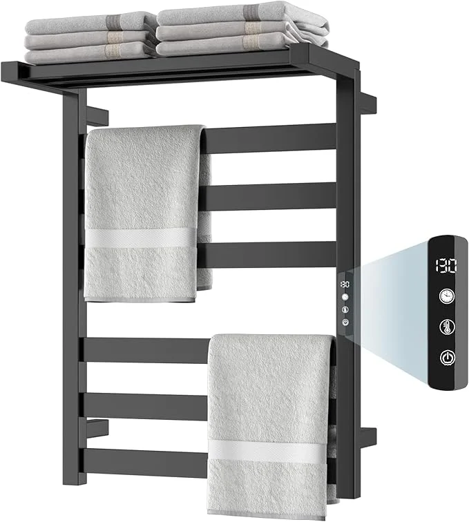 Exclusive Tower Warmer Rack 6 Bars Stainless Steel Wall Mounted Electric Heated Towel Innovative