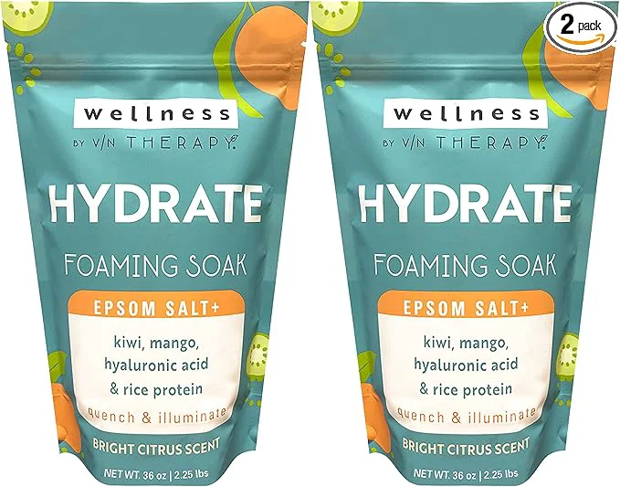 Organic Wellness By Village Naturals Therapy Hydrate Foaming Bath Soak 36 oz Professional