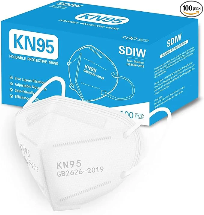 Expertly Made 100PCS KN95 Face Masks 5 Layer Filter Efficiency≥95 Versatile