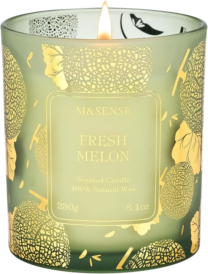 Pure M SENSE Naturally Scented Vegan Soy Candles Fresh Melon Scented Candles Fashionable