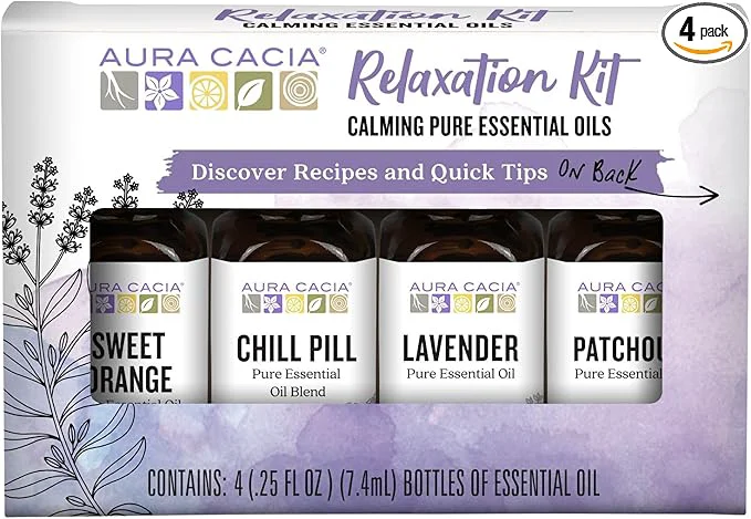 Stylish Aura Cacia Essential Oil Relaxation Kit Sweet Orange Chill Pill Fashionable