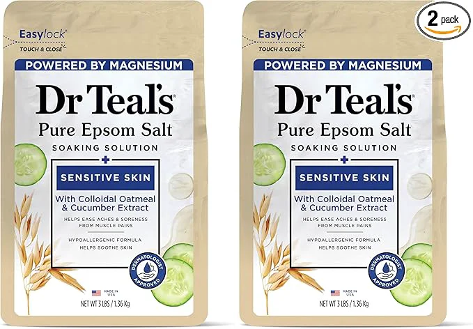Verified Dr Teal's Epsom Salt Magnesium Soak Sensitive Skin Green