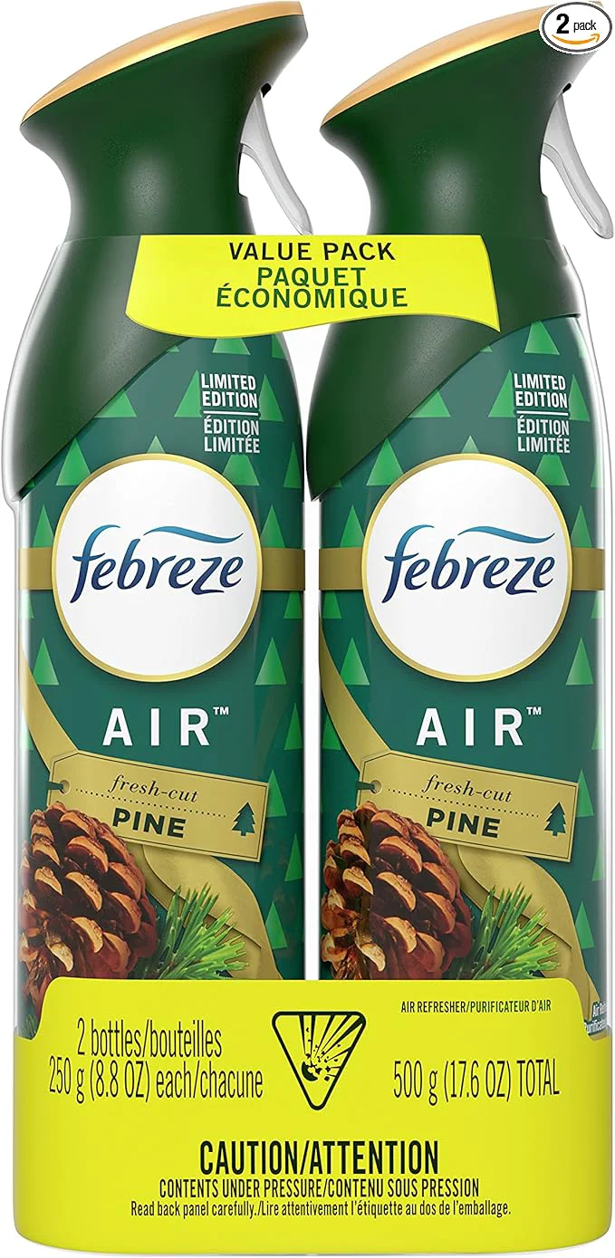 Soft Air febreze Spray Fresh Cut Pine Holiday Collection 8.8 Ounces Clean
