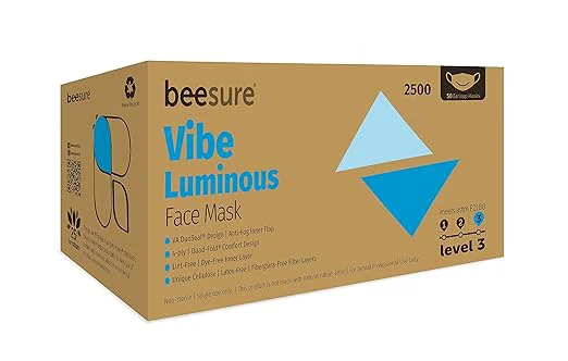 Organic BeeSure Vibe Face Masks Luminous Blue Secure
