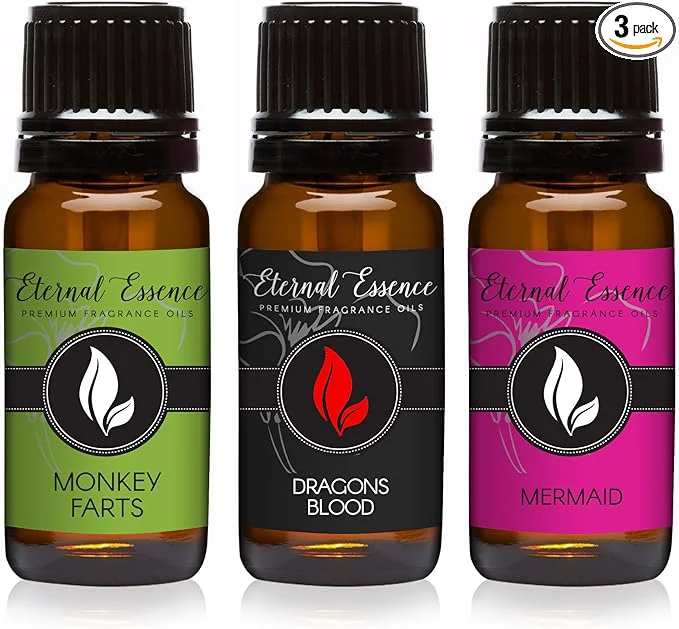 Lightweight Trio - Monkey Farts Dragons Blood Mermaid - Premium Fragrance Oil Trio - 10ml Contemporary