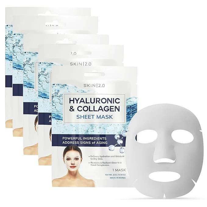 Authentic Skin 2.0 Hyaluronic Acid Collagen Sheet Mask Certified
