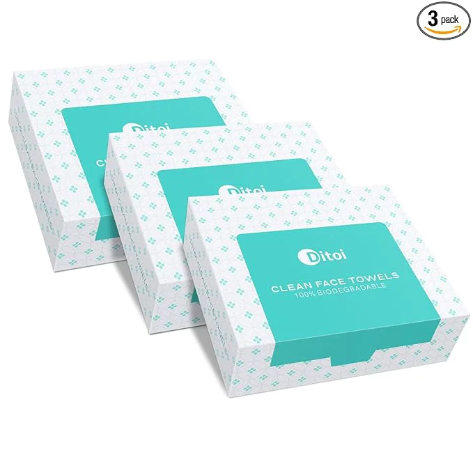 Top-Quality Face Towels Face Towelettes XL Ultra Soft Makeup Remover Dry Wipes Thick Professional