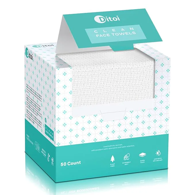 Optimized Face Towels Face Towelettes XL Ultra Soft Makeup Remover Dry Wipes Thick Clean