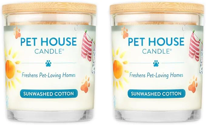 Reusable One Fur All Pet House Candle 2 Pack Detailed