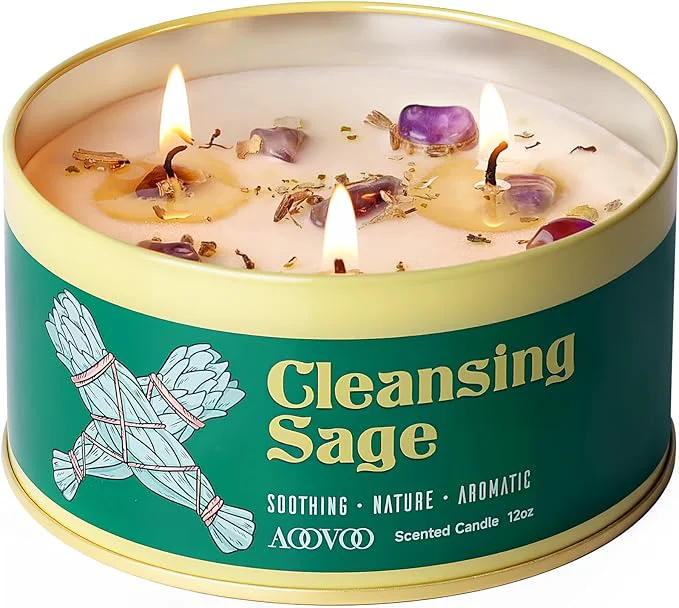 Professional AOOVOO Sage Candle for Cleansing Comfortable