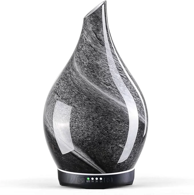 Verified Porseme 280ml Essential Oil Diffuser Glass Color Changing Aroma Air Diffusers High-End