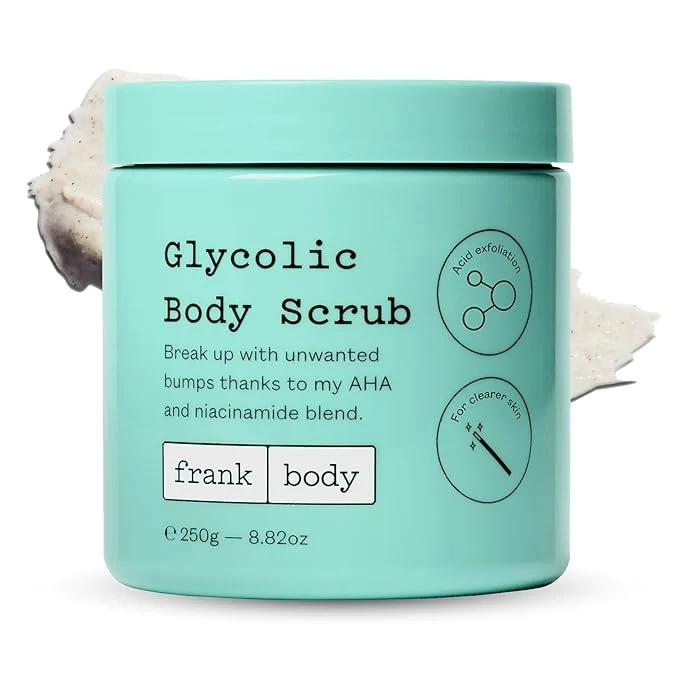 First-Class frank body Glycolic Acid Body Scrub Fights KP Breakouts Spots Tighten Secure