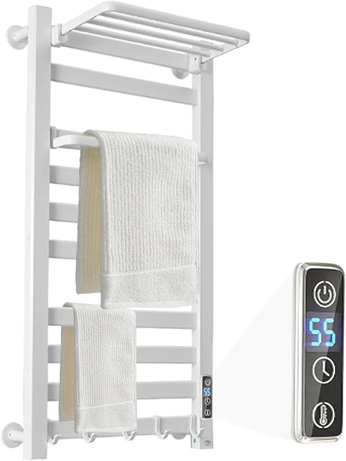 Elegant Heated Towel Rack for Bathroom Towel Warmer Racks Wall Mounted Green
