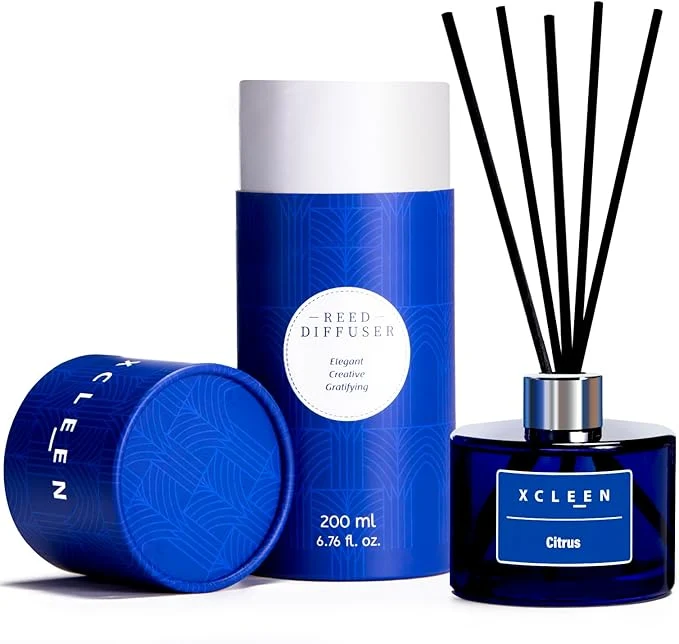 Official Xcleen Reed Diffusers for Bathroom 6.7 oz Citrus Scented Oil Diffuser Elite