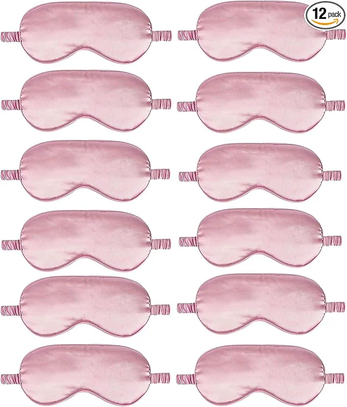 Reusable 12PACK Silky Sleep Masks Satin Eye Mask Silk Eyes Cover Certified