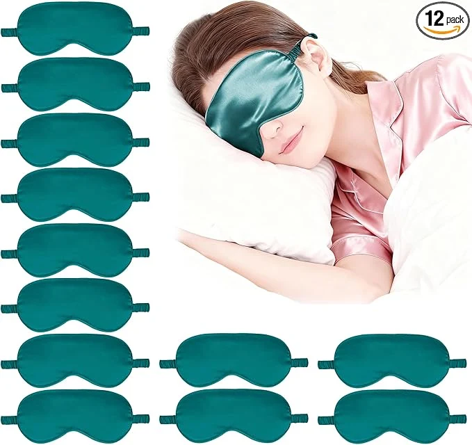 Original Design 12PACK Silky Sleep Masks Satin Eye Mask Silk Eyes Cover Carefully Designed