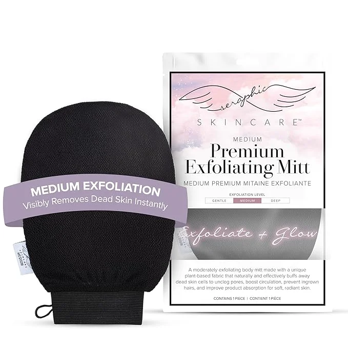 High-Performance Seraphic Skincare Premium Exfoliating Mitt Functional