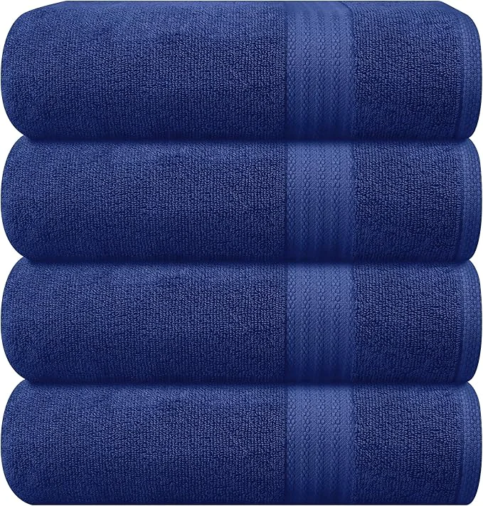 Verified GLAMBURG Premium Cotton 4 Pack Bath Towel Set World-Class
