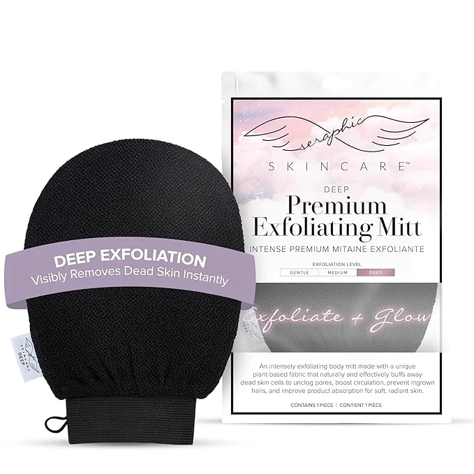Contemporary Seraphic Skincare Premium Exfoliating Mitt Pure