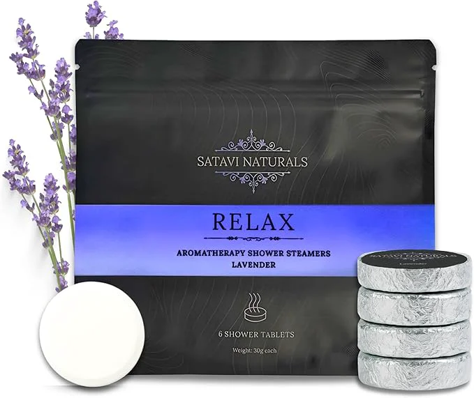 Organic Lavender Shower Steamers – Aromatherapy Shower Bombs Easy-to-Use