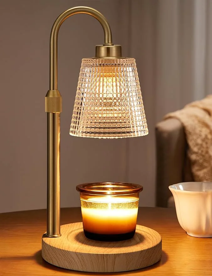 Advanced Innqoo Wood Color Clear Candle Warmer Lamp Trendy