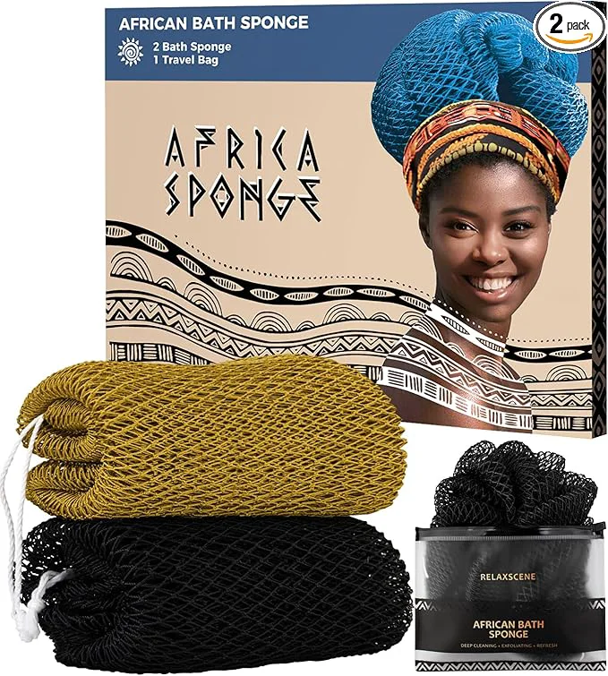 Organic African Net Sponge Black and AntiGolden Sustainable