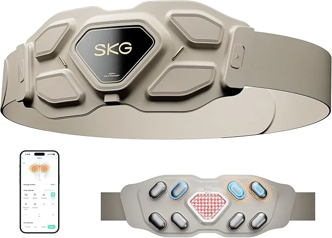 Luxury SKG Lower Back Massager for Pain Relief Deep Tissue Gifts for Men Women Mothers Lightweight