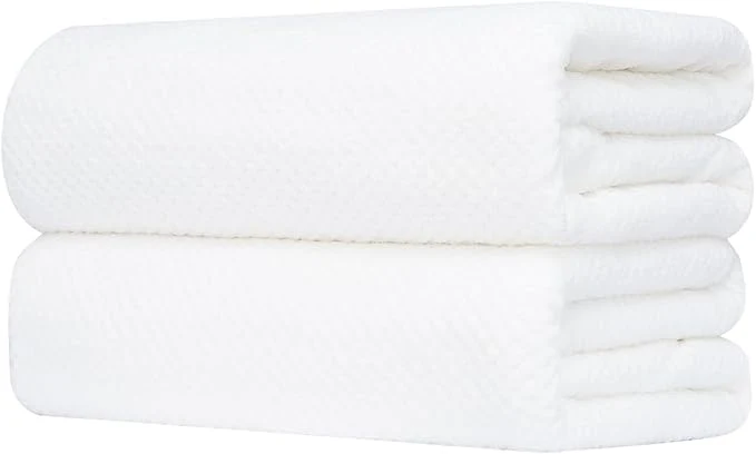 High-Grade Bath Towel Set Pack of 2 35 x 70 Inches Large Microfiber Bath Towels and Refined