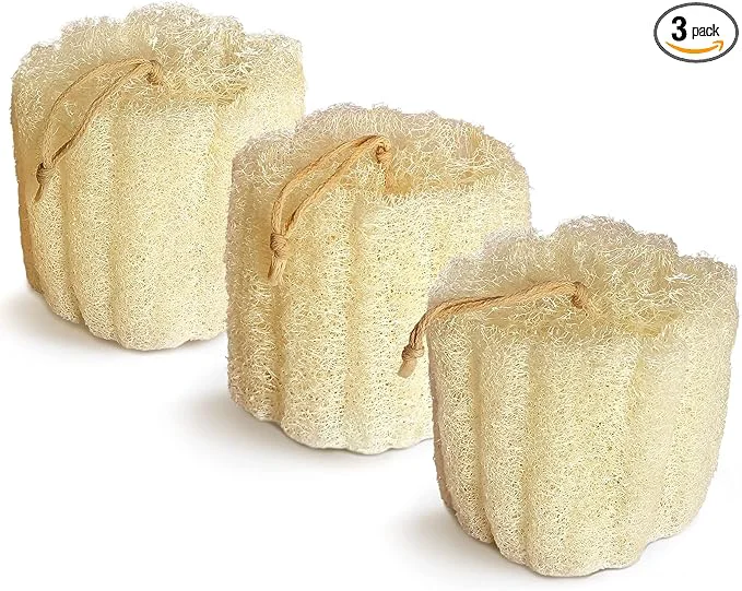 Enhanced Natural Shower Loofah Sponge Bath Exfoliating Loofa Body Scrubber 5.5 Soft Detailed
