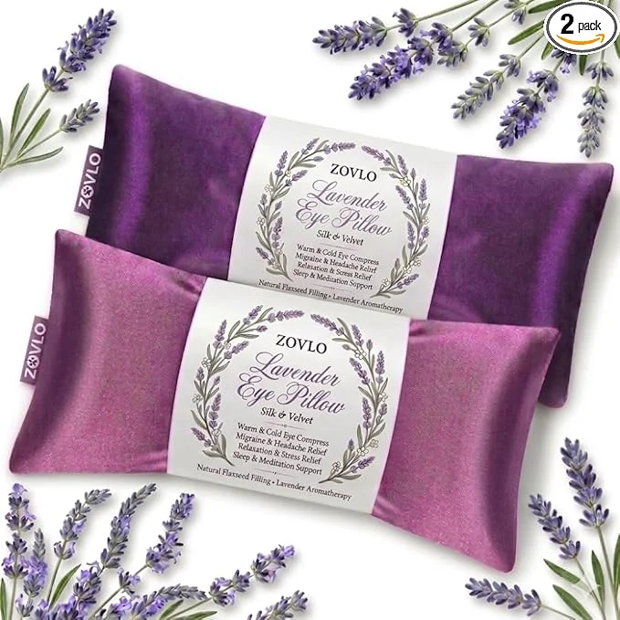 Trendy Lavender Eye Pillow for Relaxation Sleeping – Aromatherapy Eye Pillow Long-Lasting